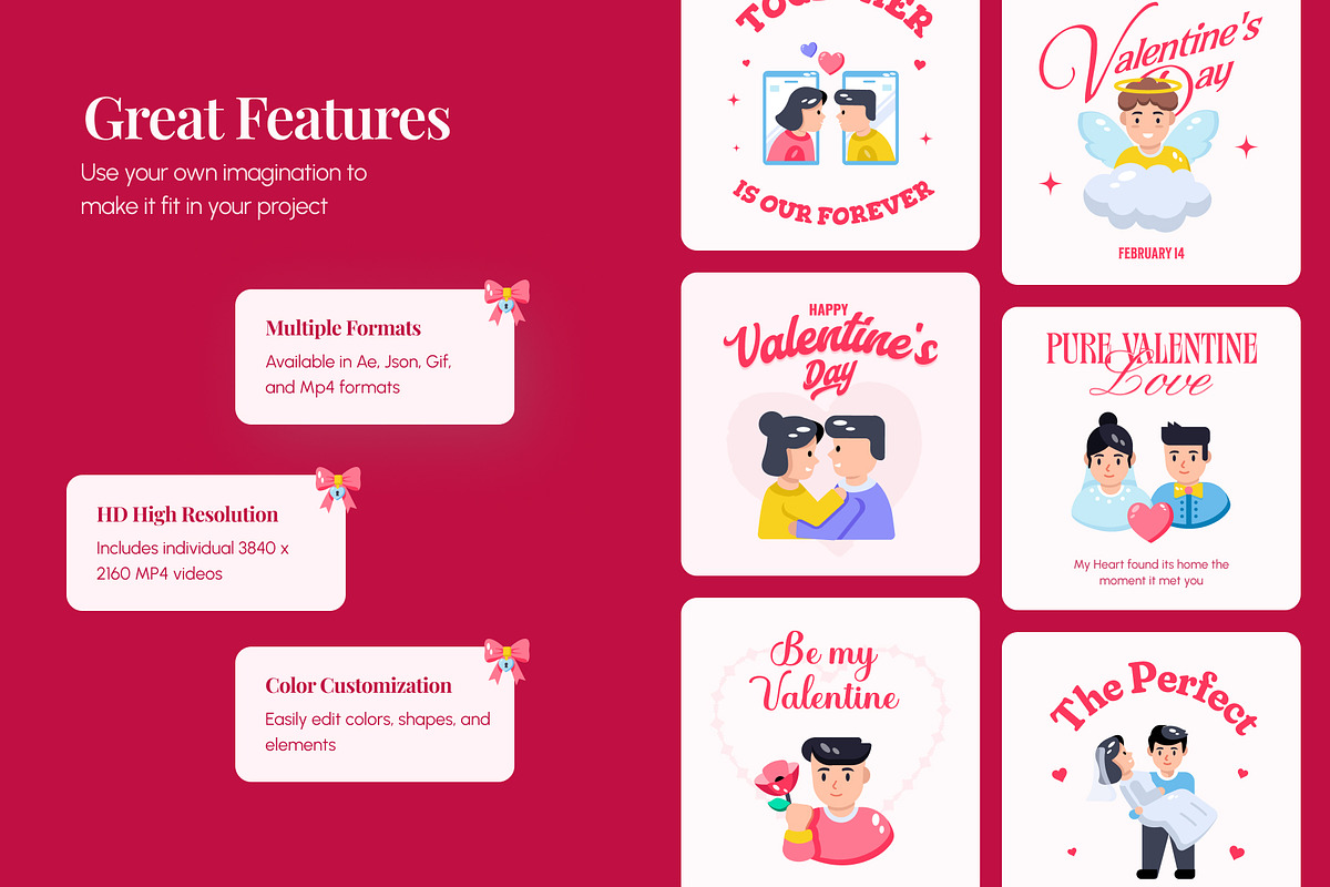 Animated Valentine Day Icons, an Outline Icon by Prosymbols (Photo 2 of 4)