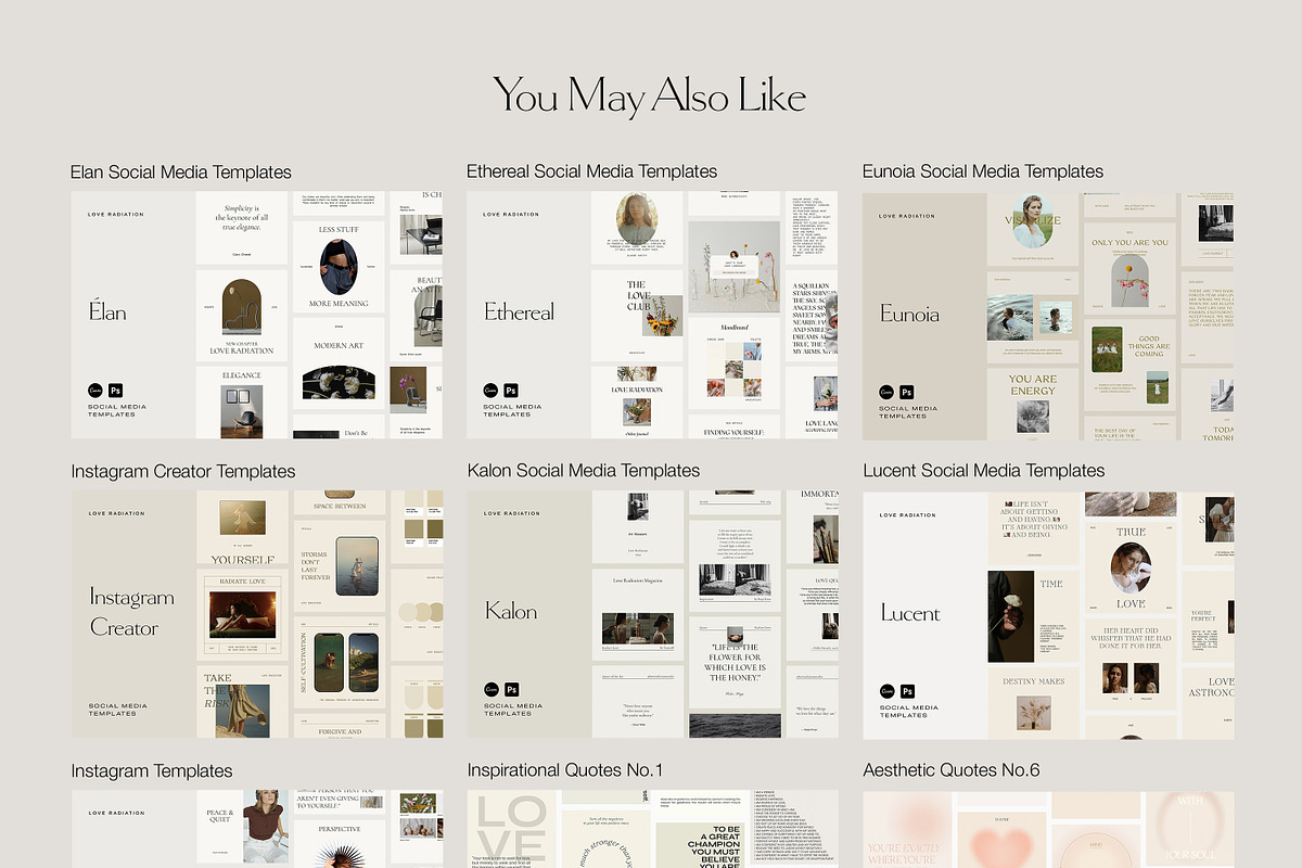 CANVA PS Instagram Posts Templates, a Social Media Template by Love Radiation Studio (Photo 21 of 22)