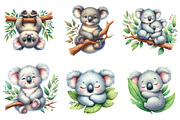 Koala watercolor clipart, an Illustration by CreationArt (Thumbnail 4 of 5)