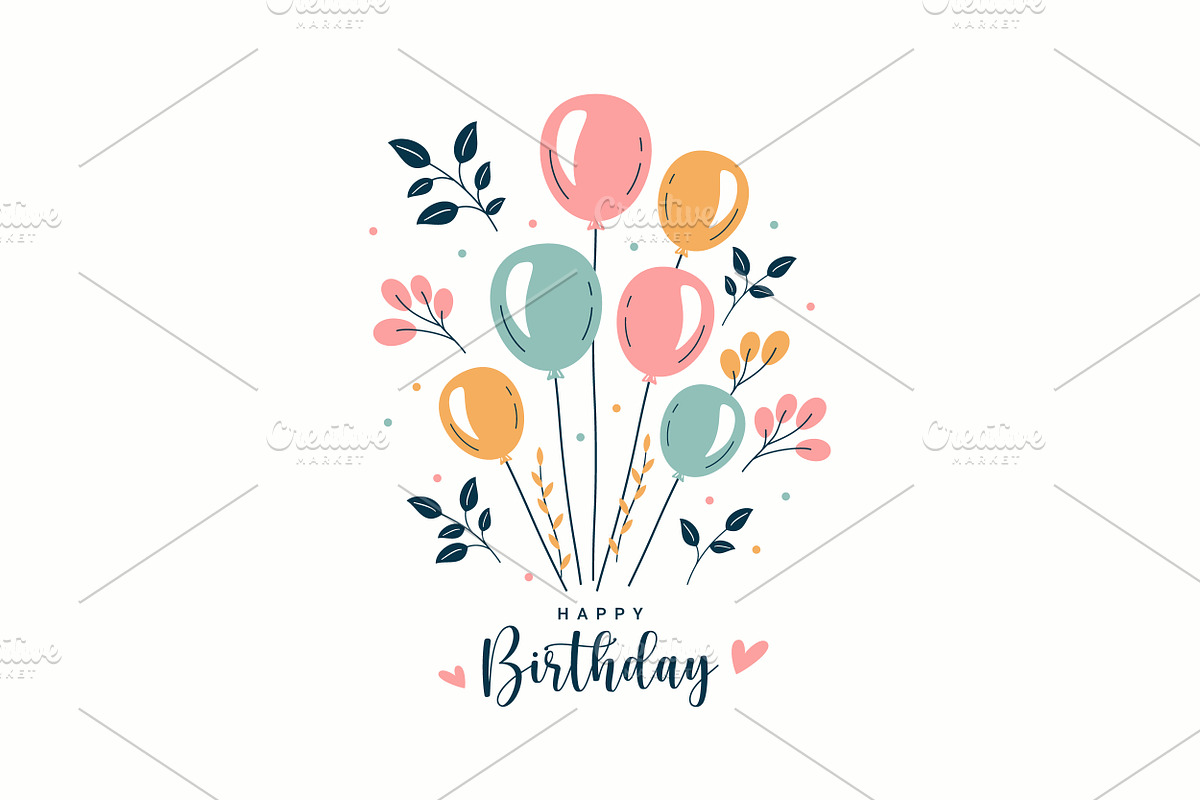 Happy Birthday Greeting Card, an Object Illustration by PushLogo (Photo 3 of 3)