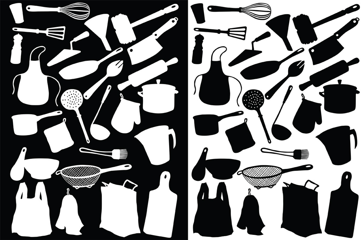 Vector kitchen utensils, an Illustration by risovanya (Photo 3 of 3)