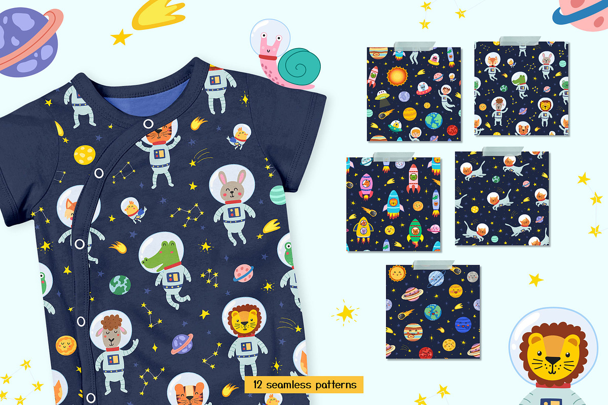 Cute Space Collection, an Animal Illustration by Gulnara Sabirova (Photo 13 of 23)