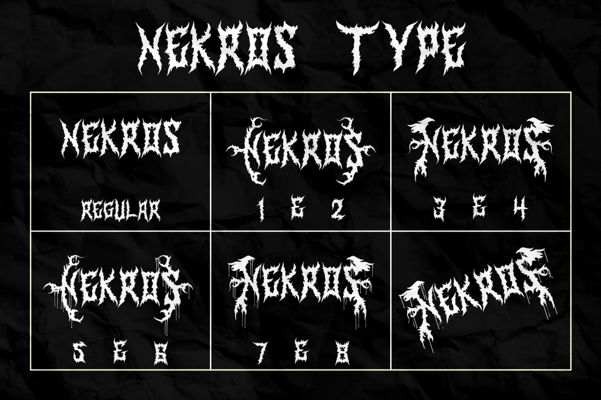 Nekros - Metal Font, a Font by PutraCetol Studio (Photo 8 of 11)