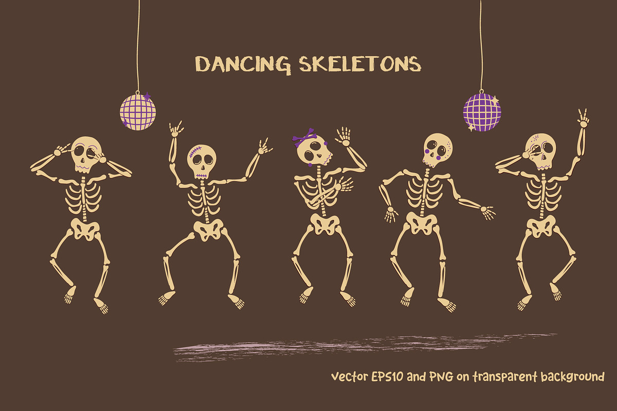 Disco Skeletons Halloween Collection, a Pattern Graphic by Zim Varezhkin (Photo 6 of 6)