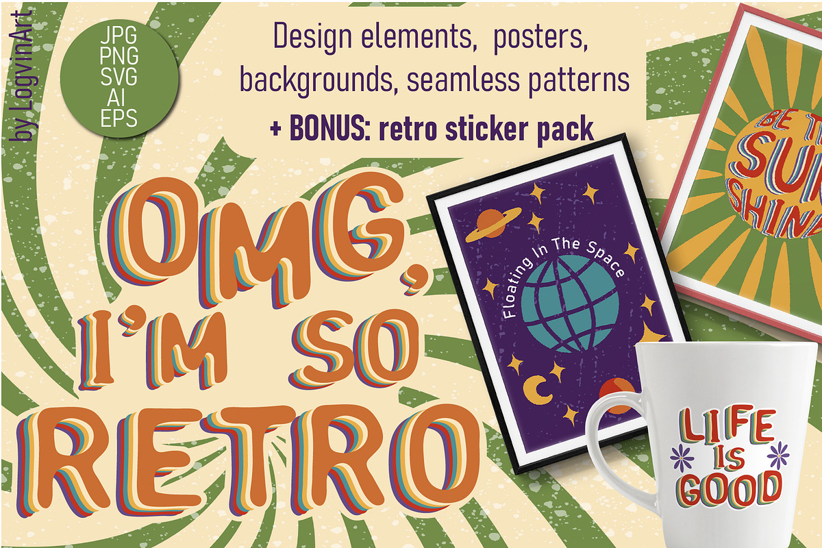 BIG RETRO COLLECTION, a Decorative Illustration by LogvinArt (Photo 1 of 12)