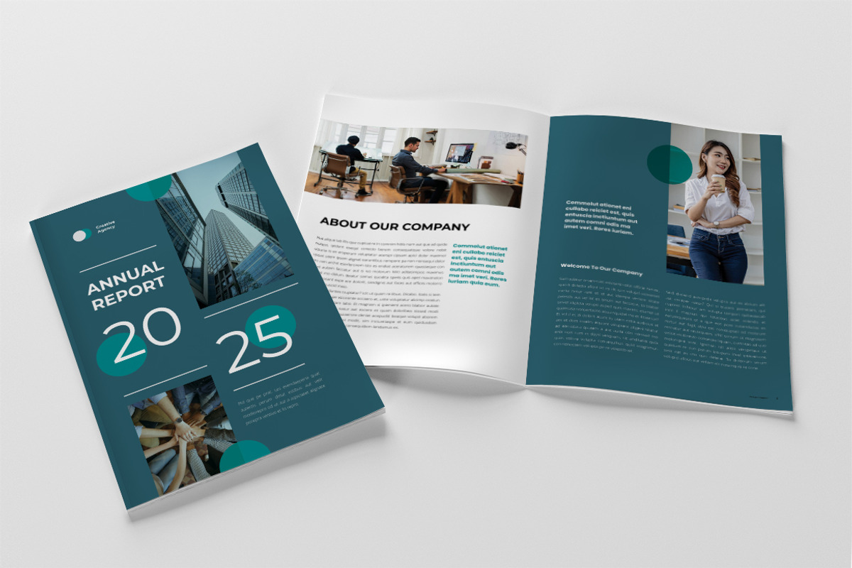 Green Modern Company Annual Report, a Magazine Template by UICreative (Photo 3 of 4)