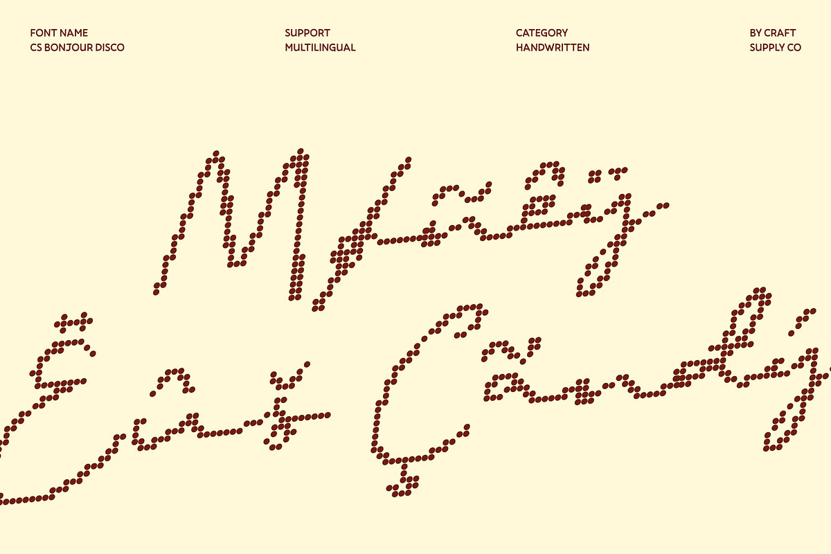 CS Bonjour Disco, a Script Font by Craft Supply Co. (Photo 7 of 8)