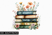Watercolor Floral Book Clipart, an Illustration by crative8112 (Thumbnail 6 of 10)