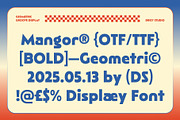 Mangor – Geometric Groove Display, a Sans Serif Font by Drizy (Thumbnail 7 of 10)