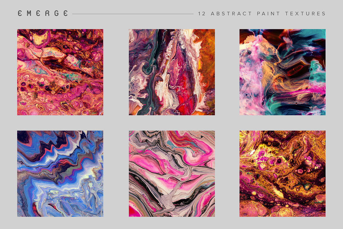 Emerge: 12 Abstract Paint Textures, a Texture Graphic by Chroma Supply (Photo 9 of 13)