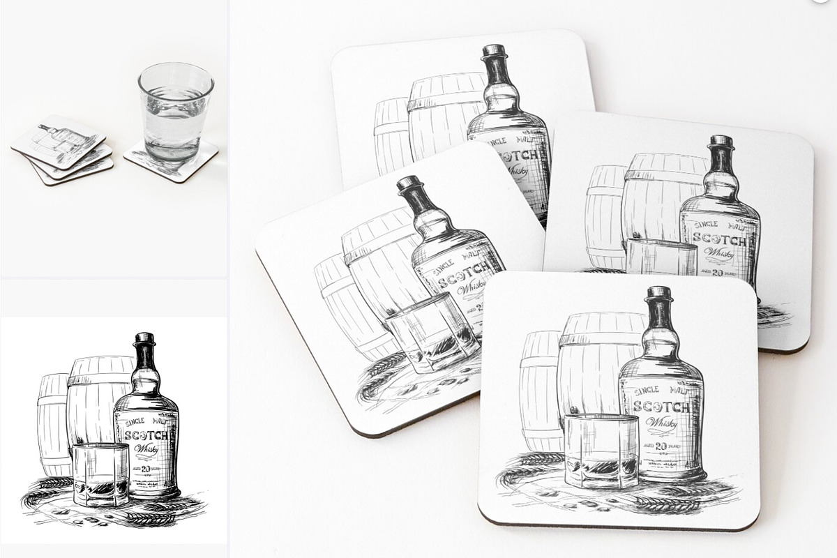Whiskey Stuff, a Food Illustration by AntonPix Studio (Photo 3 of 9)