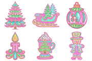 Brushstroke Christmas Clipart Bundle, an Illustration by Craft Nest (Thumbnail 6 of 6)