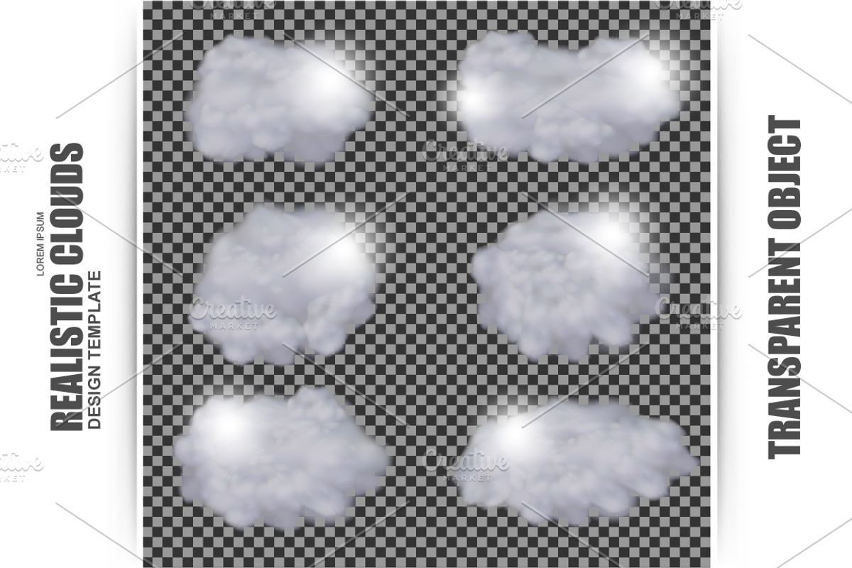 Realistic transparent clouds, an Object Graphic by alexdndz