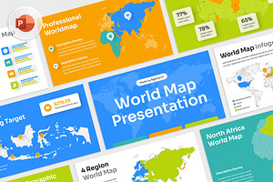 Worldmap Powerpoint, a Presentation Template by rgbryand