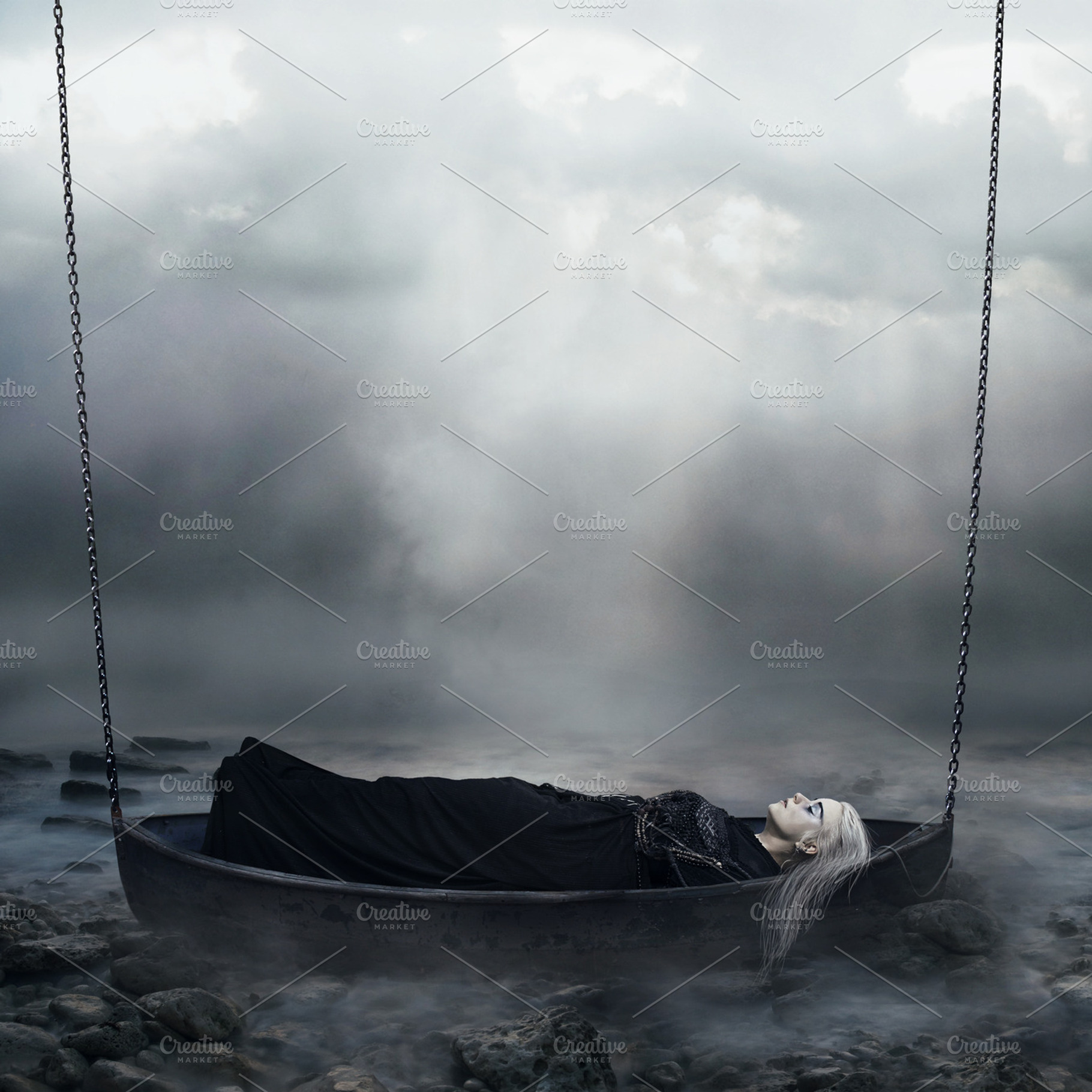 Sleeping Woman At Boat