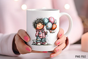 Whimsical Birthday Kids Clipart PNG, an Illustration by Craft Nest (Thumbnail 8 of 8)