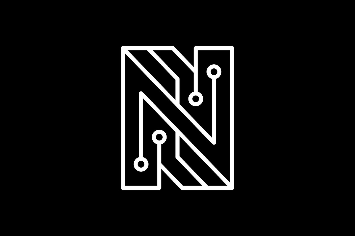 N Initial Letter Tech Dots Logo, a Branding & Logo Template by Buqancreative (Photo 4 of 4)