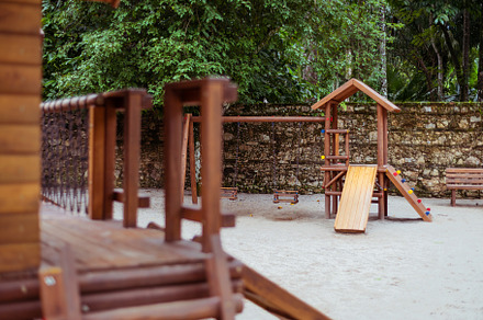 Playground in tropical park setting, a Sports & Recreation Photo by SkyNext