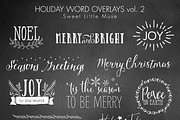 Christmas word overlays - digital, an Object Graphic by Sweet Little Muse (Thumbnail 1 of 4)