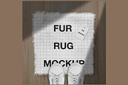 Square fur rug mockups., a Mockup by moqirynart (Thumbnail 14 of 16)