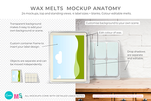 Wax Melts Label Mockup For Canva