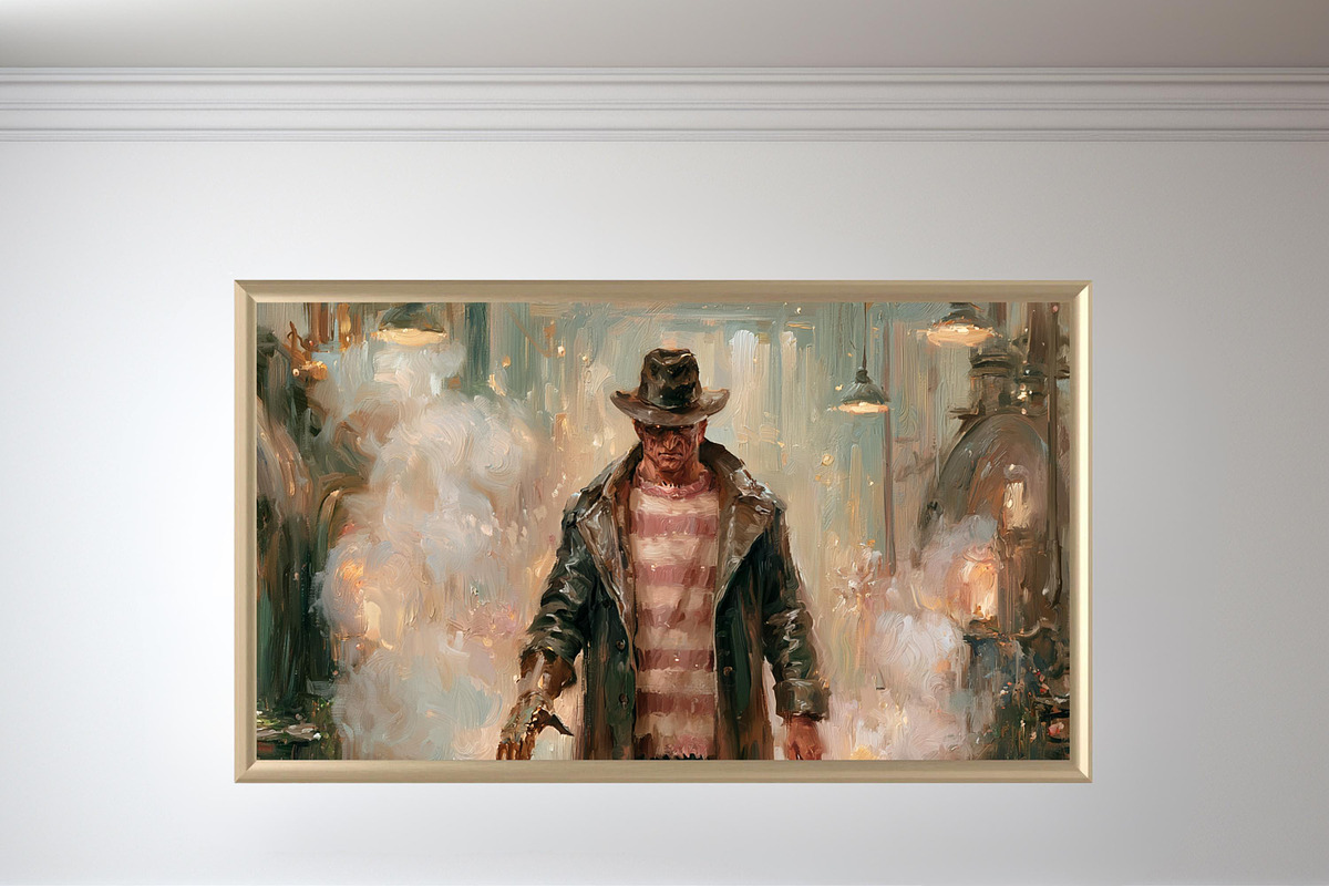 Halloween Oil Painting Frame Tv Art, a Seasonal Illustration by PrintablesByFranklyn (Photo 7 of 11)