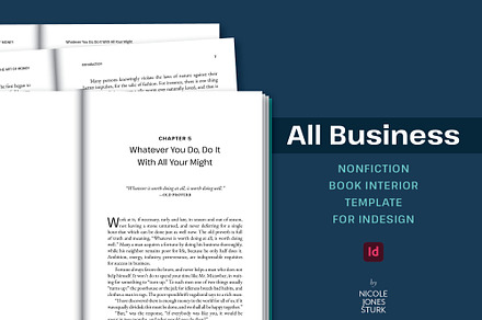 All Business Indesign Book Template, a Print Template by Nicole Jones Sturk Design