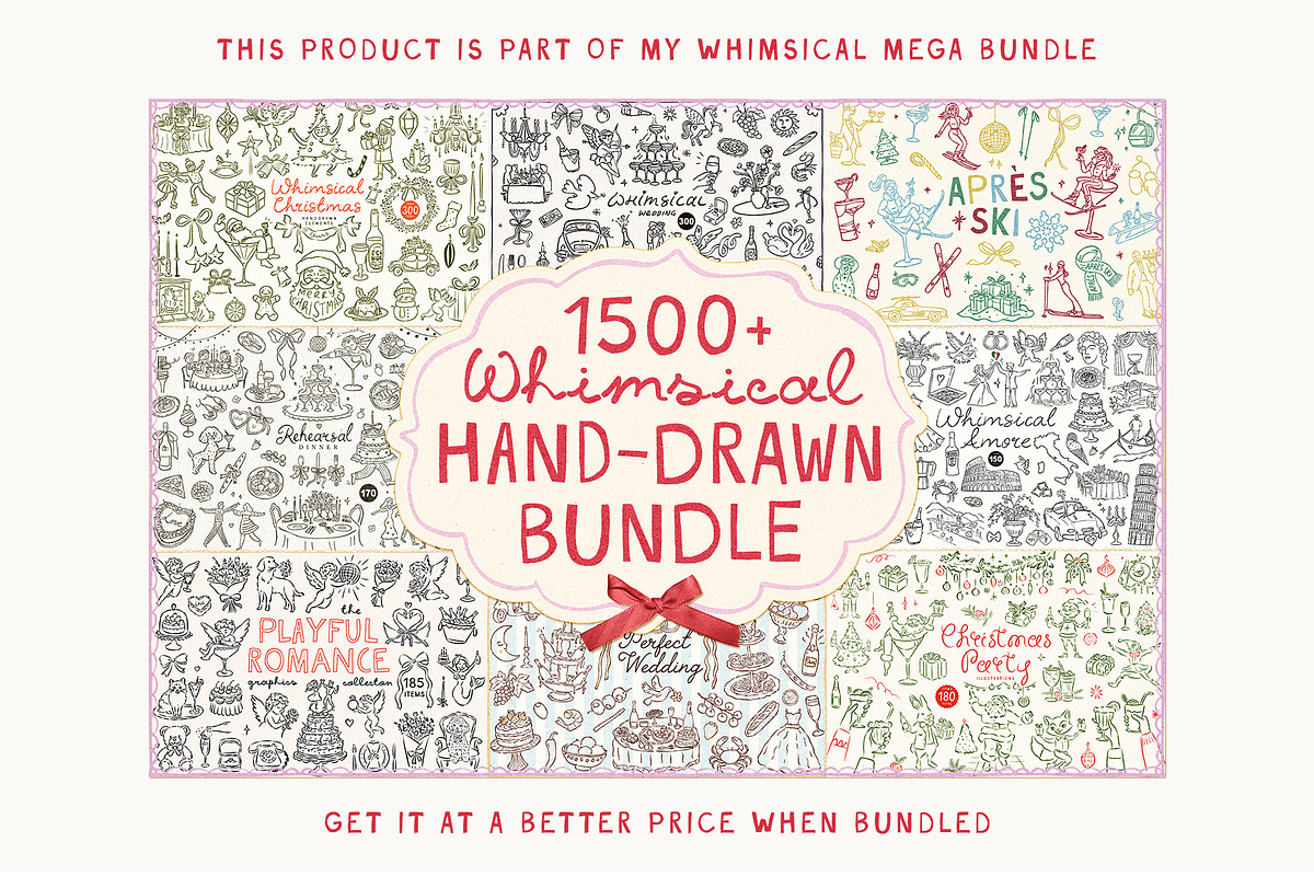 Whimsical Wedding SVG Clipart Bundle, an Object Illustration by Ayya Studio (Photo 2 of 22)
