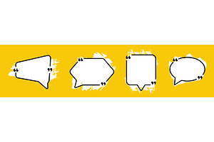 Set of white quote communication, an Illustration by skripnikbb