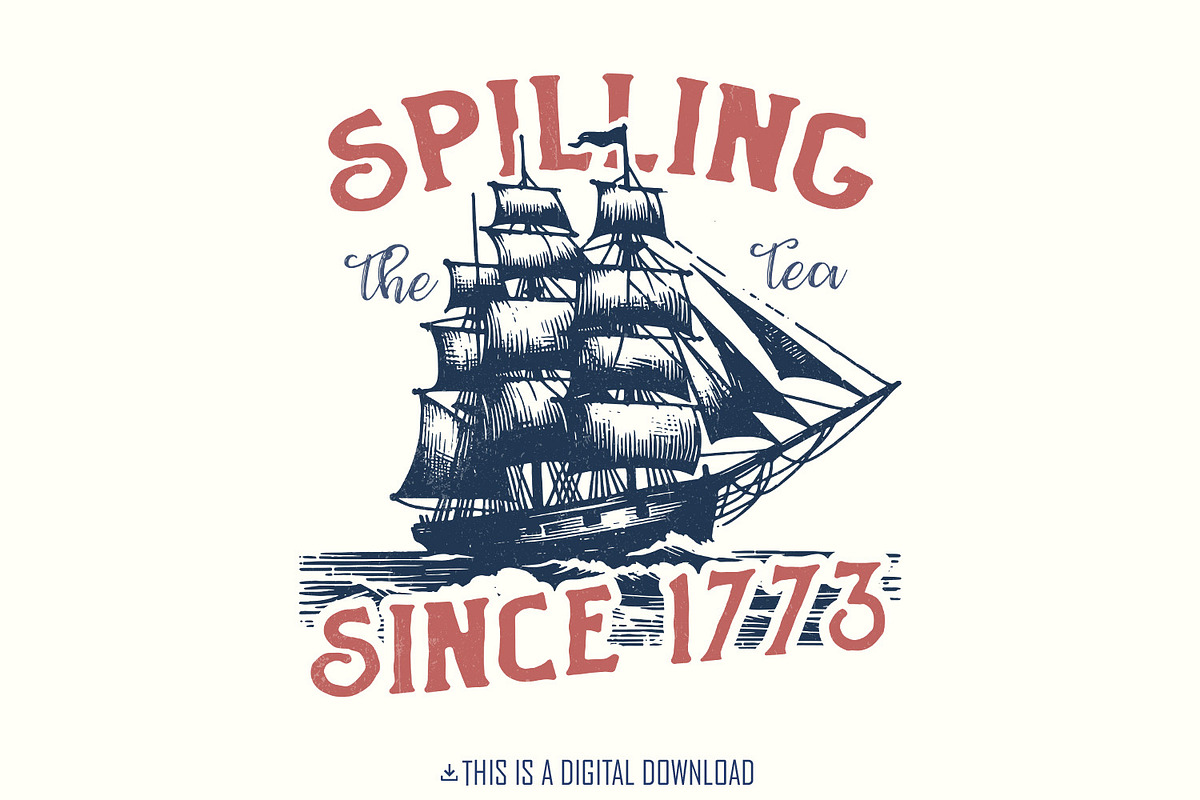 Spilling the Tea png, Patriotic PNG, an Illustration by SharpMarketplace (Photo 1 of 9)