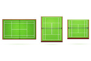 3d tennis court top view and, a Sport Illustration by Marozhkastudio