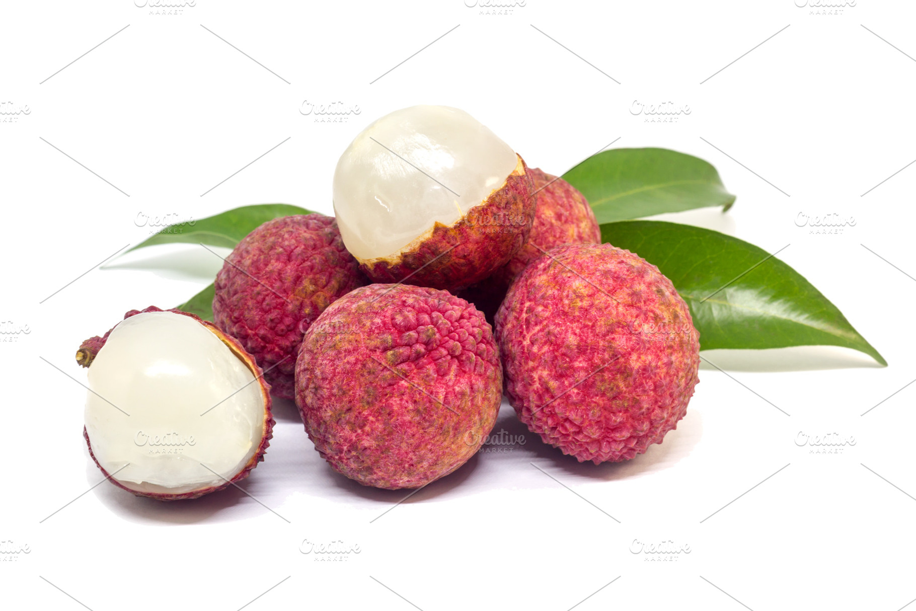 Fresh fruit lychee on white stock photo containing asian and background, a Food & Drink Photo by rakoptonLPN