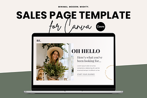 BE Sales Page Template Canva