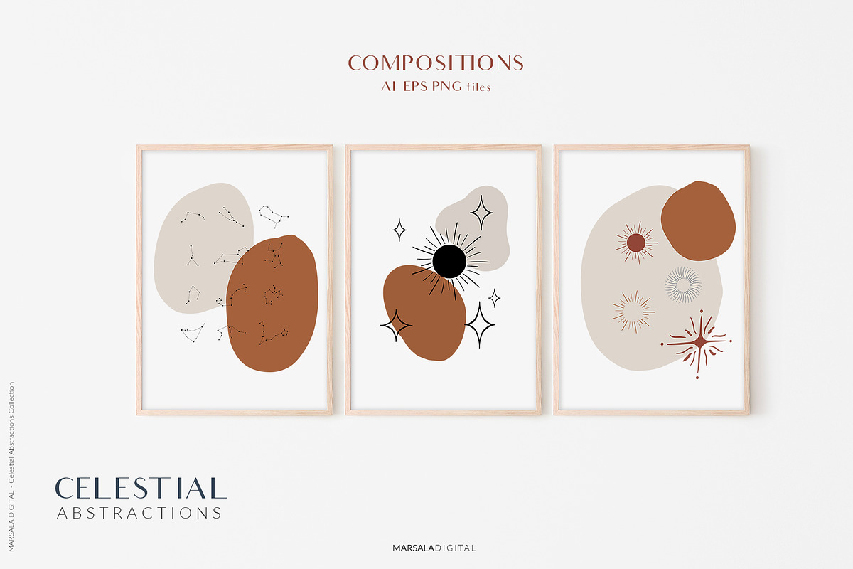 Celestial Abstract Set, Zodiac Stars, a Decorative Illustration by Kaya Fonts (Photo 6 of 11)