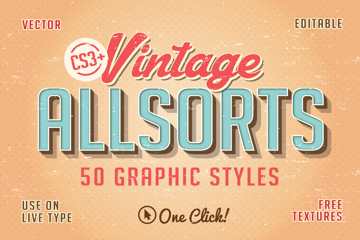 Vintage Allsorts Graphic Styles, a Layer Style Add-On by Designdell (Photo 4 of 5)