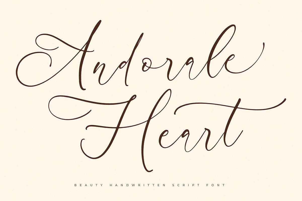 Andorale Heart Handwritten Script, a Script Font by Storytype Studio (Photo 1 of 15)