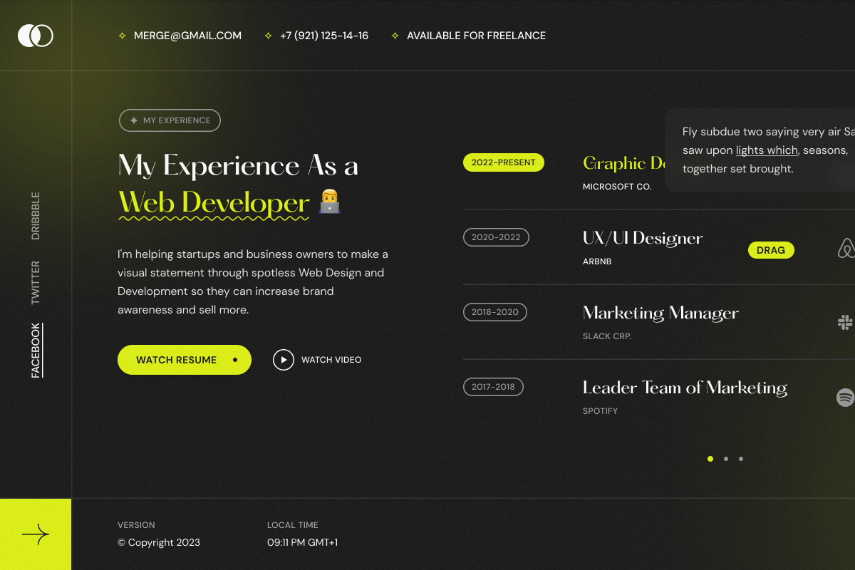 Personal Portfolio & Resume WP Theme preview 4