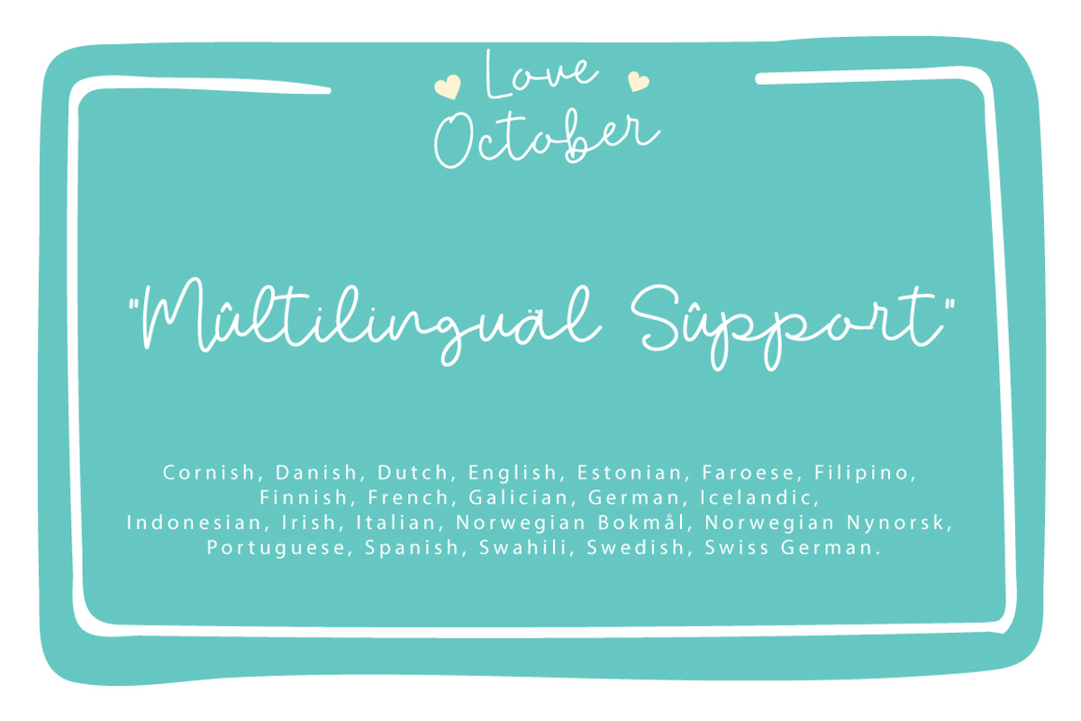 Love October | Handwritten Font preview 6