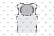Tank Top Fashion Flat, a Shirt Mockup by haydenwentworth (Thumbnail 2 of 3)