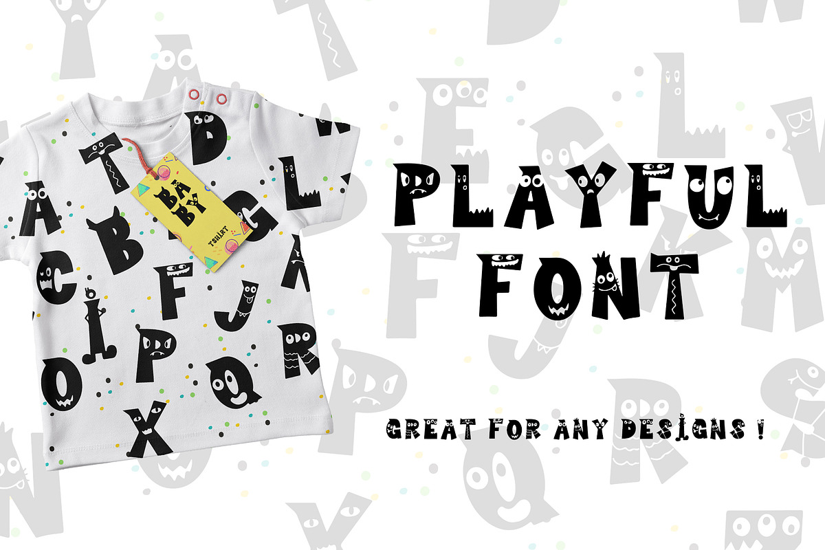 Cutie Monster - Monster Font preview 8