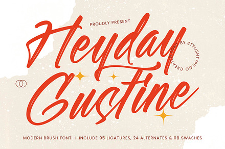 Heyday Gustine Modern Brush Font