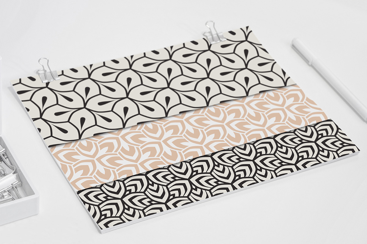 Petalled Seamless Patterns Set 1, a Pattern Graphic by Curly_Pat (Photo 4 of 5)