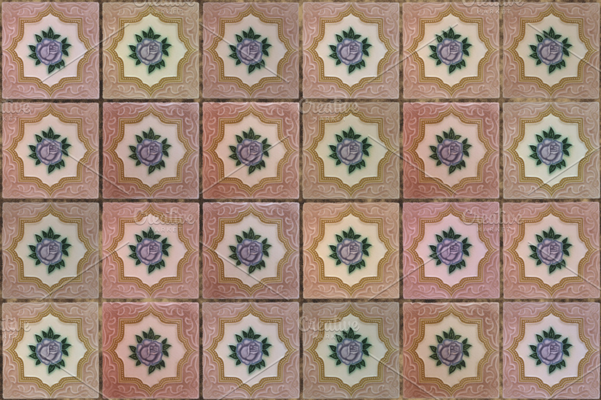 Peranakan Tiles 2D (Tileable), a Texture Graphic by Fiat Lux (Photo 3 of 8)
