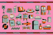 50's American Diner Sticker Pack, an Object Graphic by Creativity Bucketlist (Thumbnail 3 of 3)
