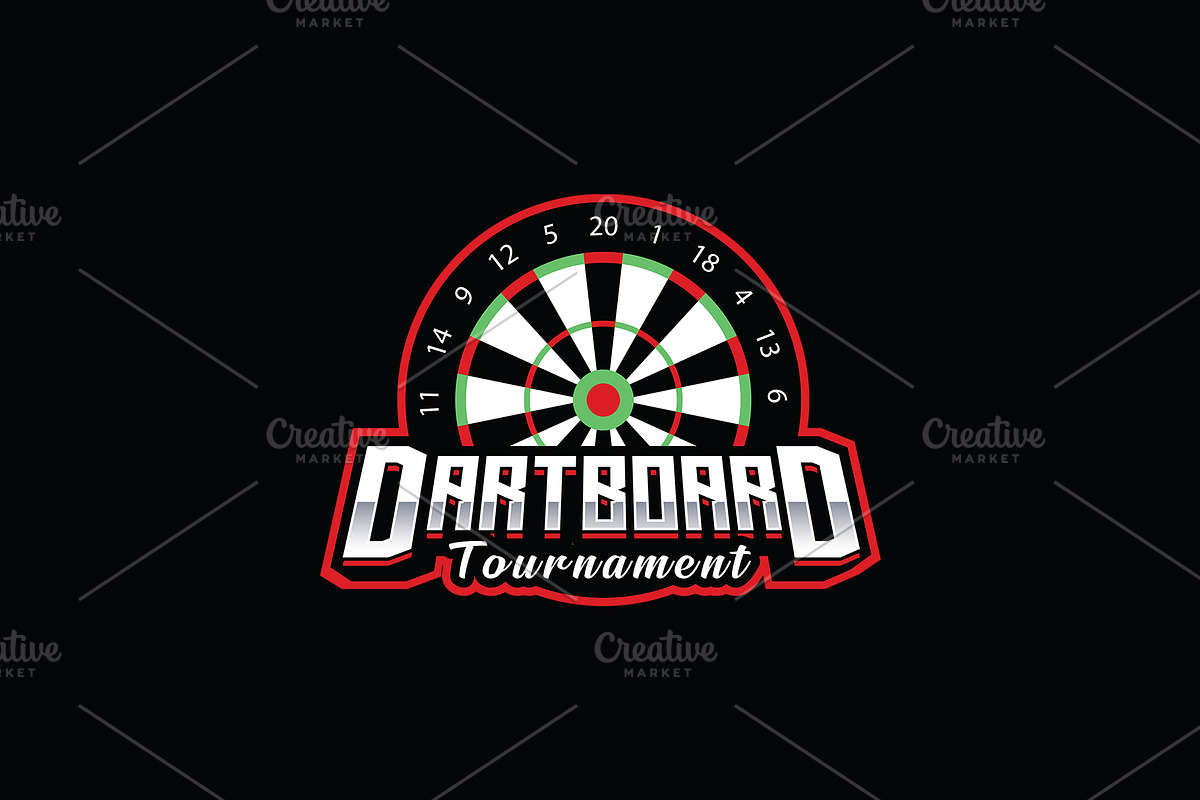 Dartboard Mascot Logo Template, a Branding & Logo Template by HasnainGFX (Photo 3 of 3)