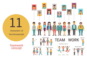 Businesspeople team