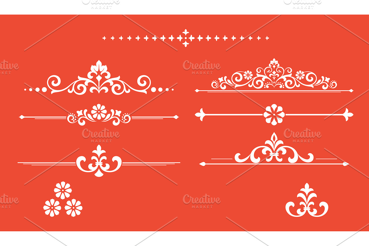 Vintage set. Floral elements for, a Decorative Illustration by RODINA (Photo 1 of 3)