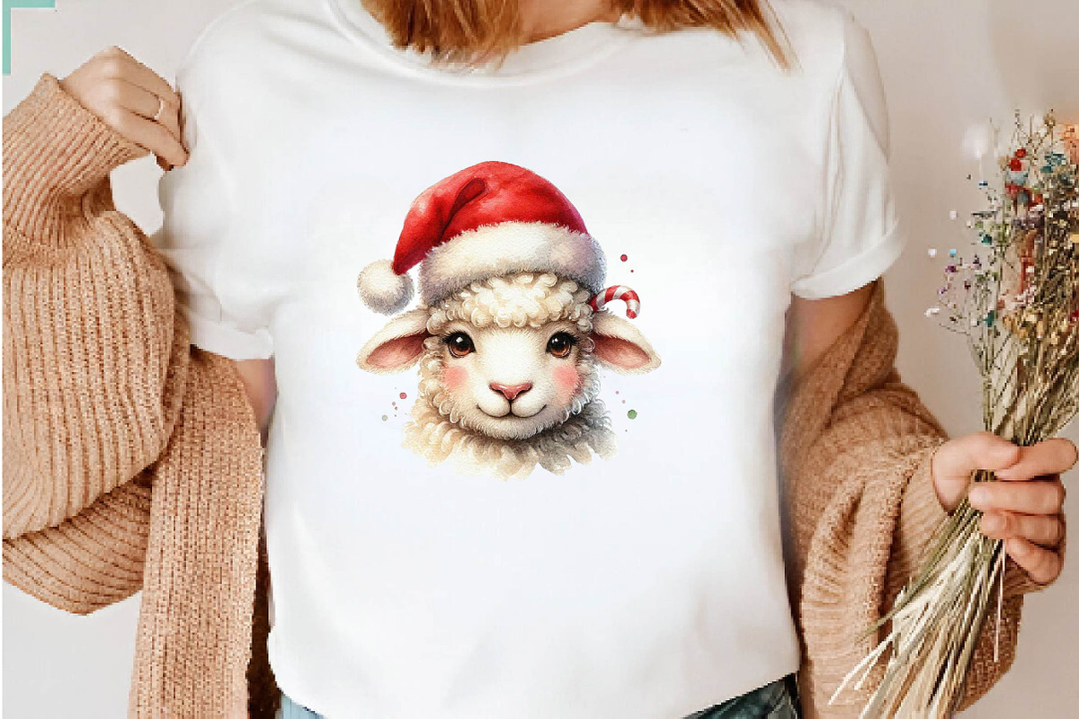 Funny Festive Sheep Faces, a Seasonal Illustration by CreationArt (Photo 6 of 7)
