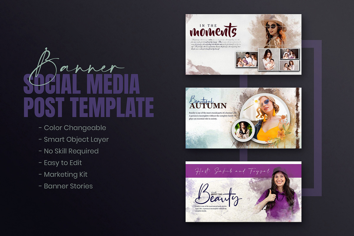 Photo Effect  Social Media Post Set, a Social Media Template by Creative_View (Photo 8 of 8)