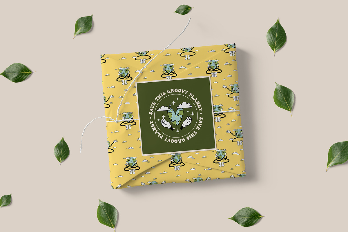Groovy Earth day elements & prints, a Stationery Template by Cute Atelier (Photo 8 of 9)